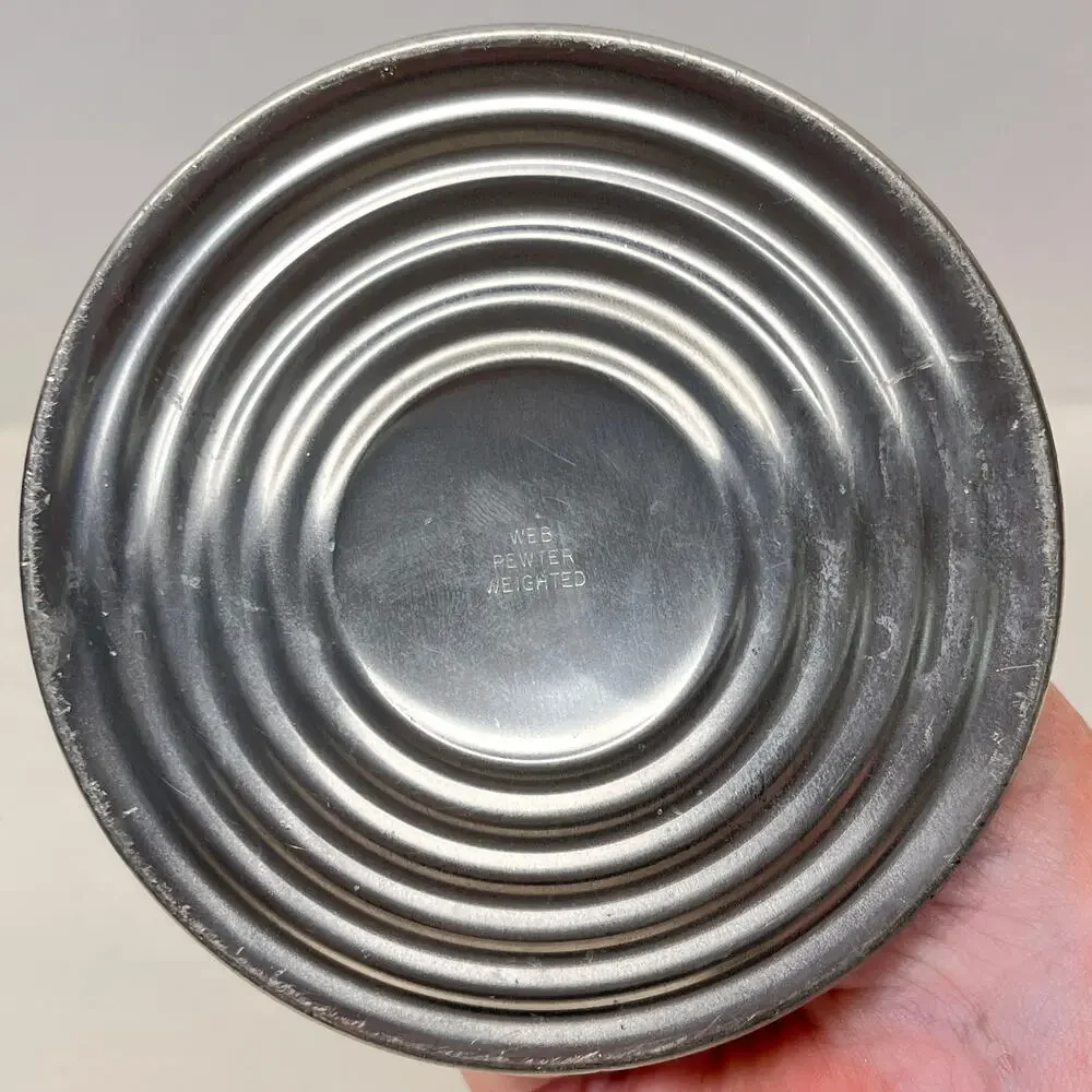 Vintage Web Pewter Weighted Candlestick Holder